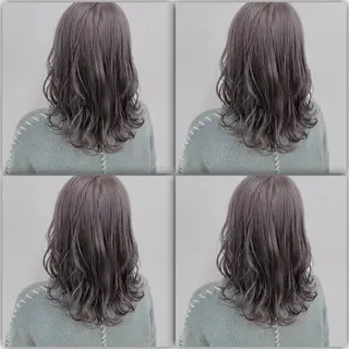 セミロング カラー ダブルカラー 韓国ヘアKYONのヘアスタイル