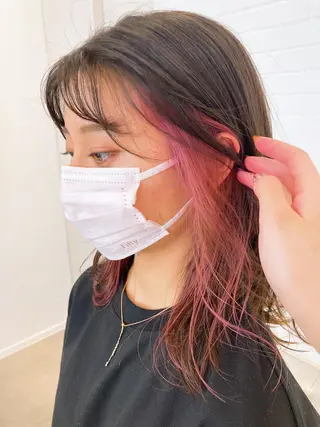 セミロング MiRI💜地毛級 エクステ✖似合わせ技のヘアスタイル