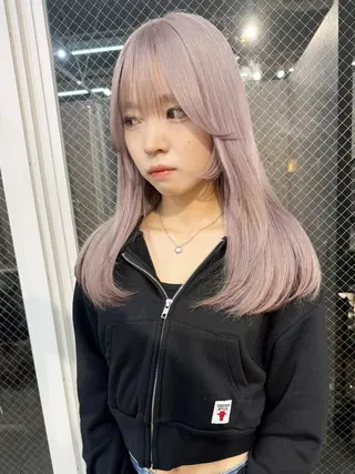 ロング カラー ヘアアレンジ lani ブリーチ /ダブルカラーのヘアスタイル