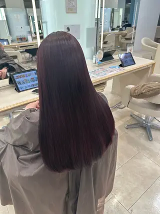 ロング カラー お悩み改善 黄金比みくのヘアスタイル