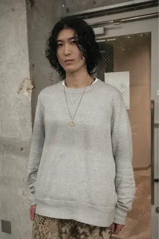 ミディアム メンズ フェザーパーマ/ 山口大輝のヘアスタイル