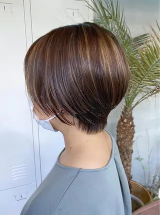 ショート カラー Replica戸塚店所属・藤本正幸 /ショートボブのヘアスタイル