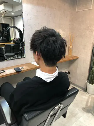 ショート パーマ 矢島颯哉/ハイトーン ブリーチカラー💎のヘアスタイル