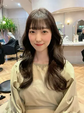 ロング カラー パーマ ヘアアレンジ 平川 友理/韓国ヘア💘のヘアスタイル