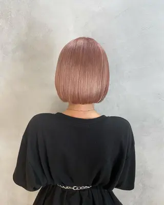 ショート ハイダメージ毛 縮毛矯正のヘアスタイル
