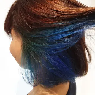 ミディアム カラー 髪質改善/透感カラー 山下輝人のヘアスタイル