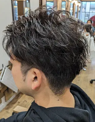 ショート メンズ パーマ 北澤 港のヘアスタイル