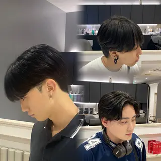 ショート カラー パーマ メンズ 藤江 広人のヘアスタイル