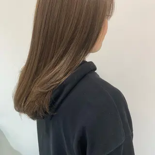 ロング カラー 髪質改善カラー&TR 縮毛矯正/弱酸性矯正のヘアスタイル