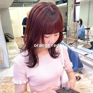 カラー 暖色カラー推し/ トヤエリコのヘアスタイル