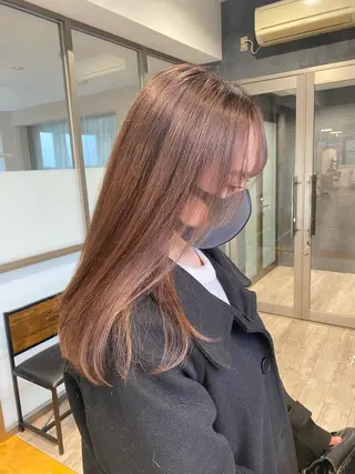 セミロング ハイトーンボブ Mizuki.のヘアスタイル