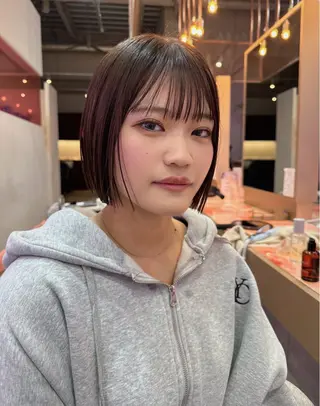 ショート カラー wixy mimi所属・ボブ/透明感カラー 🌿栄🌿kouneのヘアスタイル