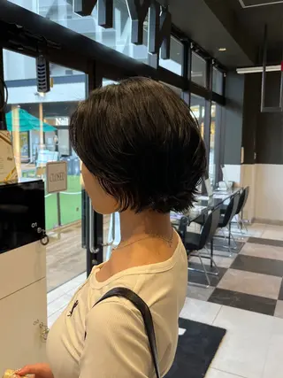 ショート ボブパーマ/レイヤー カット/KINAMIのヘアスタイル