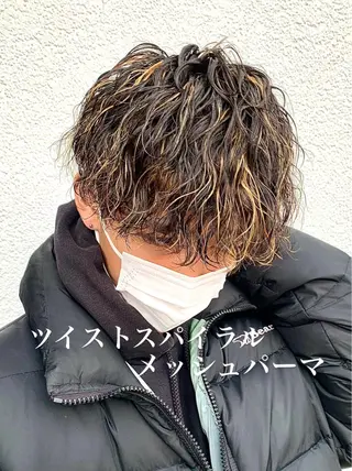 ショート カラー パーマ メンズ men’s salon NOA solte. 【メンズサロン ノアソルテ】所属・メンズパーマ職人 加藤 弘貴のヘアスタイル