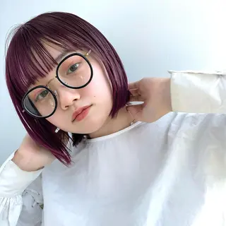 ミディアム カラー ヘアアレンジ マツエク・マツパ 【柔らか透明感✨/ 似合せ前髪】大石葉月のヘアスタイル