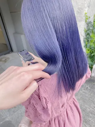 セミロング ❄️💛エクステ ブリーチ❄️yukiのヘアスタイル