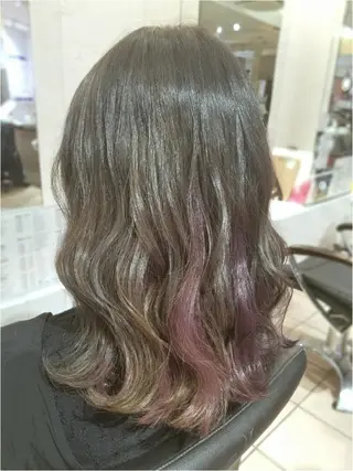 カラー ヘアアレンジ ミディアム 【髪質改善美容師】t occa茨木篠原健太のヘアスタイル