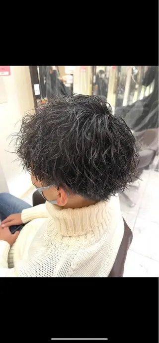 ショート パーマ メンズ ❄️メンズカット 落合諒❄️のヘアスタイル