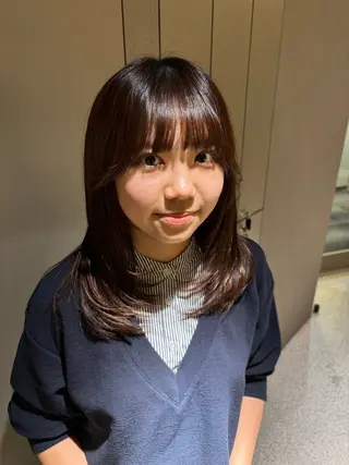 ミディアム 札幌パーマ 髪質改善/後藤海音のヘアスタイル