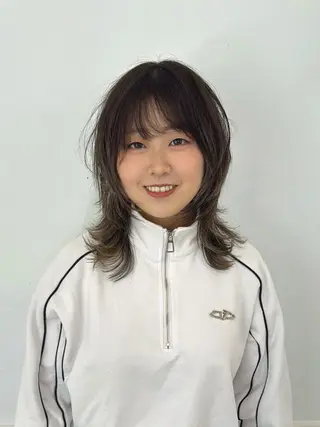 セミロング ウルフレイヤー エクステ/kokiのヘアスタイル