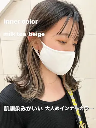 ミディアム キリカ新宿所属・ブリーチ/ エクステ/レイヤーのヘアスタイル