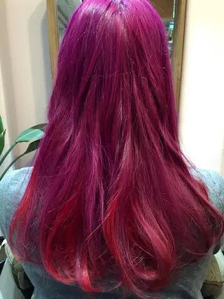 セミロング ロング カラー 原宿サロン代表 デザインカラー伊藤卓のヘアスタイル