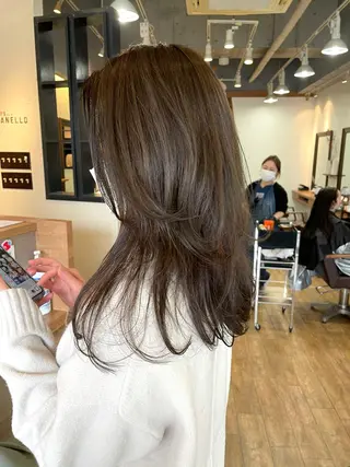 セミロング カラー OPShair　ANELLO所属・ショート/ボブ/ メンズ/縮毛矯正のヘアスタイル