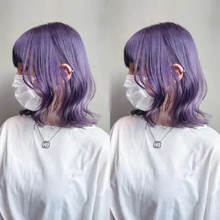 ミディアム カラー 💜ハイトーン💛 マジカルかいちゃんのヘアスタイル