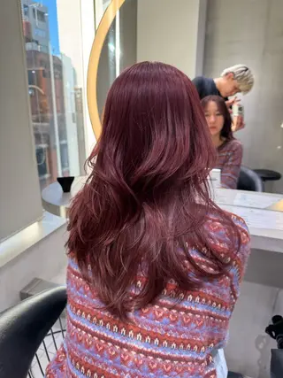 ロング カラー ブリなしWカラー✨️ 髪質改善【タケル】のヘアスタイル