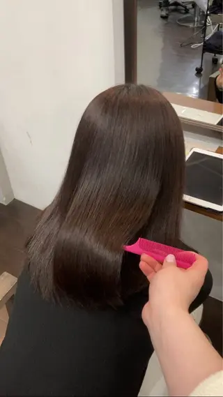 セミロング 🌸栄/髪質改善 透明感/ムラカミ🌸のヘアスタイル