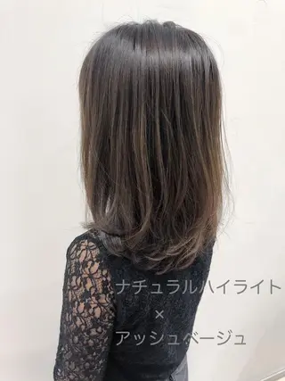 ミディアム カラー 似合わせ専門美容師 なかじまのヘアスタイル