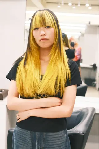 ロング カラー ヘアアレンジ 個性爆弾💣 ダブルカラー/ゆかのヘアスタイル