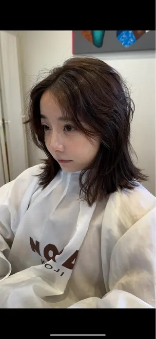 ミディアム 古沢 新のヘアスタイル