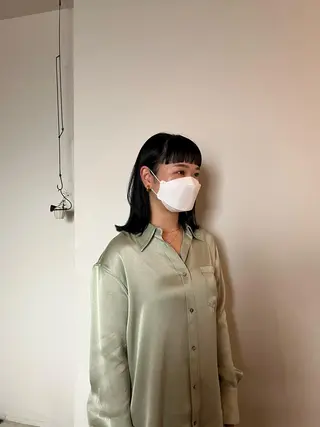 ミディアム カラー パーマ 前川 華恋 / room3のヘアスタイル