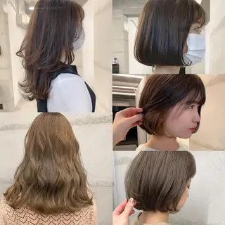 ショート カラー 透明感/オリーブ/ グレージュ/YUKAのヘアスタイル