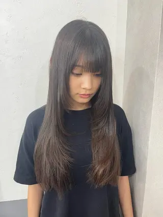 ロング 韓国風透明感カラー 💎YUI💎のヘアスタイル