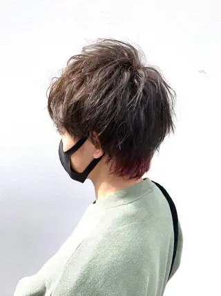 ショート カラー ヘアアレンジ メンズ 〽️magico/ ウルフDaiki〽️のヘアスタイル