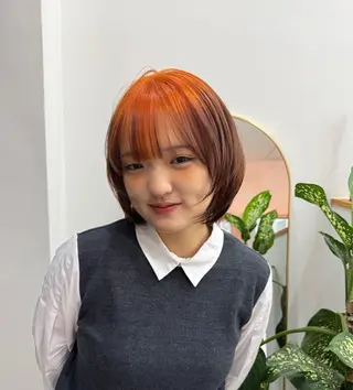 ミディアム レイヤーカット ベージュ/KANAのヘアスタイル