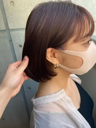ショート カラー パーマ ヘアアレンジ メンズ キッズ マツエク・マツパ 横浜Bob美容師🤎 ERINAのヘアスタイル