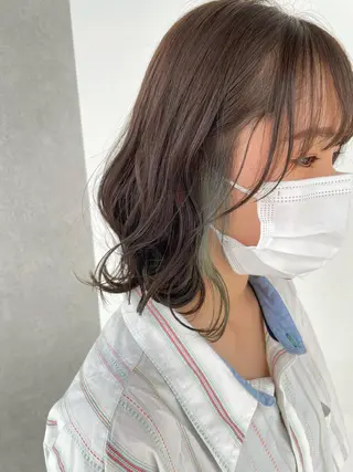 ミディアム sea by luvismけやき通り2号店所属・ボブ/ショート/ 縮毛矯正/岸本恭明のヘアスタイル