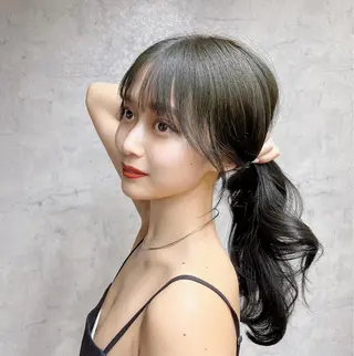 ロング カラー ヘアアレンジ 韓国レイヤー/ 顔周り💕田中将吾のヘアスタイル