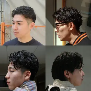 ショート パーマ メンズ 神戸／メンズカット ／メンズパーマのヘアスタイル