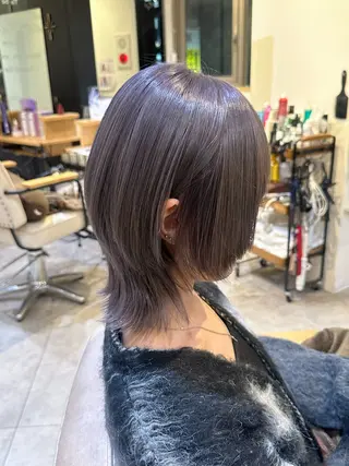 ショート カラー 大阪ウルフカット ハッシュカットのヘアスタイル