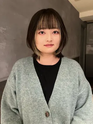 ミディアム カラー 田中 里奈のヘアスタイル
