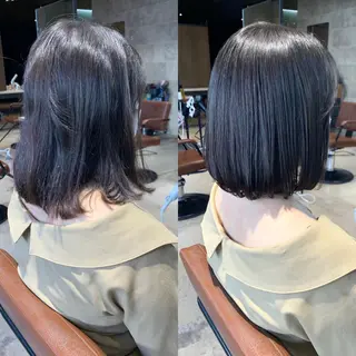 ミディアム カラー パーマ ヘアアレンジ 日本一の小顔カット/ ボブ/顔周り/韓国のヘアスタイル