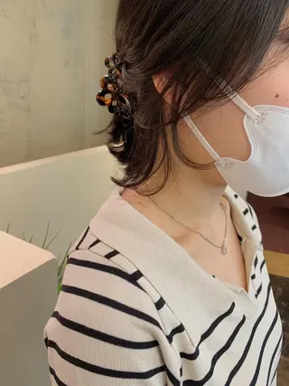 ミディアム yupi🐈‍⬛ レイヤー/パーマのヘアスタイル