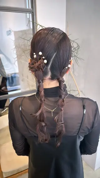 ヘアアレンジ 透明感カラー✨艶髪 制作🌱山根あゆみのヘアスタイル