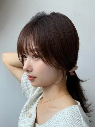 ミディアム 💗韓国ヘア/透明感 💗若菜あいこのヘアスタイル