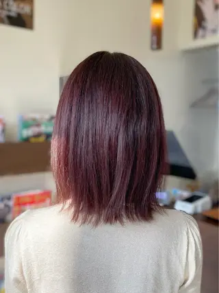 ミディアム カラー 横手 亜紀のヘアスタイル