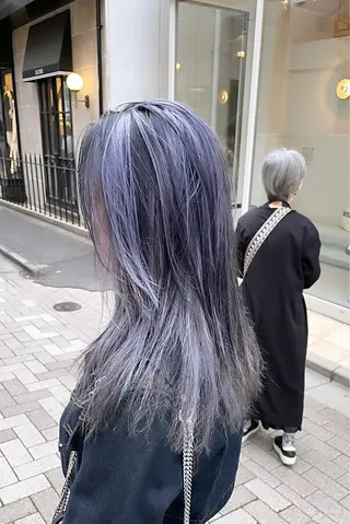 セミロング カラー 🔷ダブルカラーハイ トーン🔷櫻井走のヘアスタイル